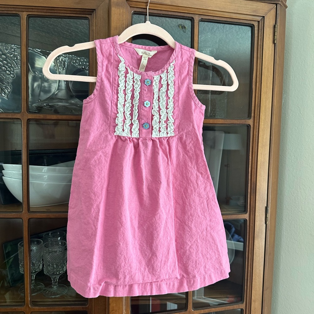 Matilda Jane Pink and White Sleeveless Sundress